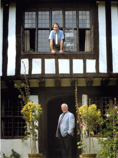 The owners Roger Linton in the upstairs window and Peter Thorogood in the doorway below